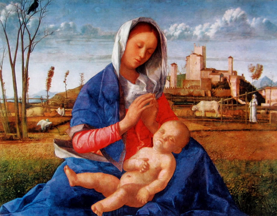 Al momento stai visualizzando Madonna col Bambino su un prato di Giovanni Bellini